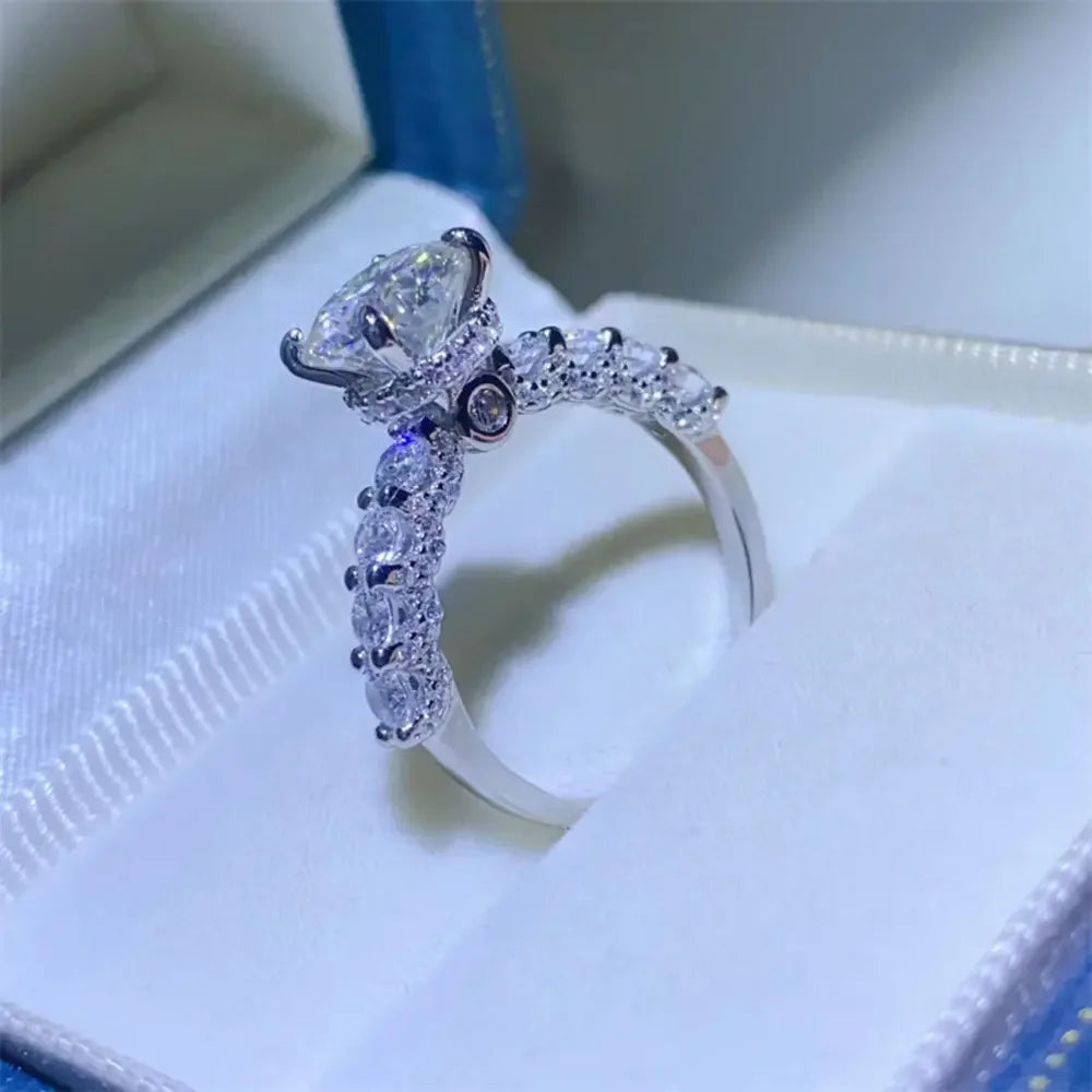 2 Carat Moissanite Ring Giulia - Coastal Sparkle Shine Women's Ring Velanci