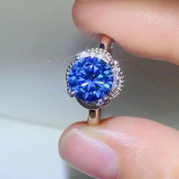 Ring Giulia - 2 Carat Moissanite Center, Sterling Silver Women's Ring Velanci