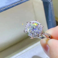 Ring Isabella - 2 Carat Moissanite Sterling Silver Women's Ring Velanci