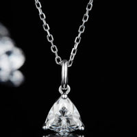 Moissanite Sterling Silver Necklace, 1 Carat, D Color Velanci