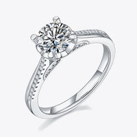 Ring Alessia - 1 Carat Moissanite Halo Solitaire Engagement Women's Ring Velanci