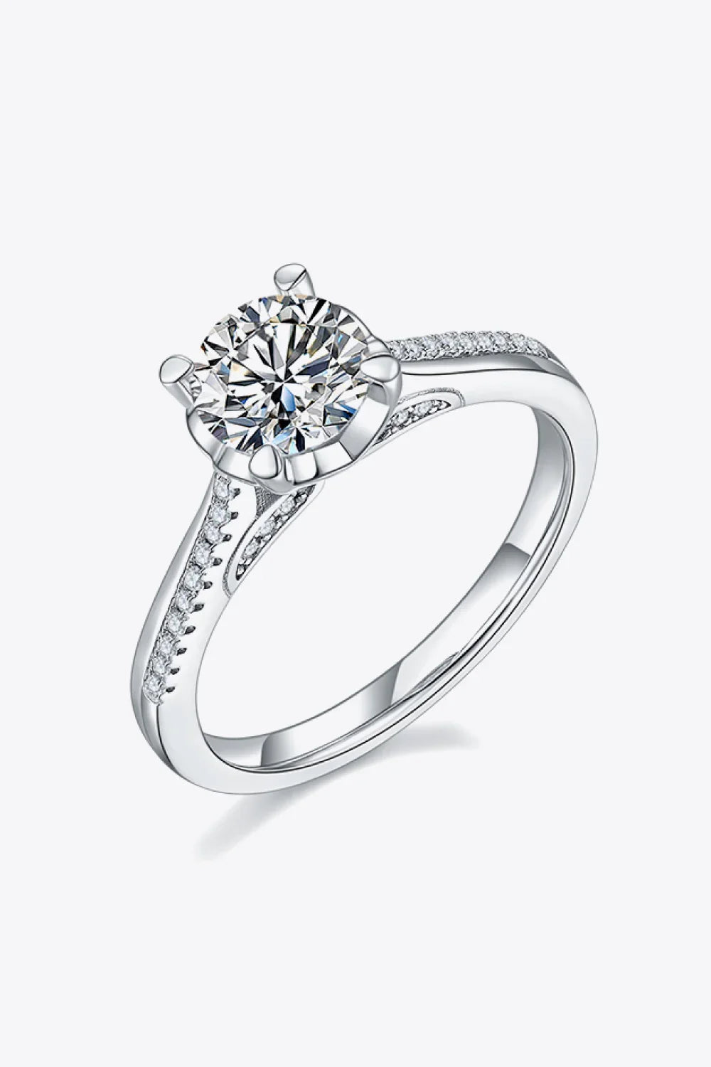 Ring Alessia - 1 Carat Moissanite Halo Solitaire Engagement Women's Ring Velanci