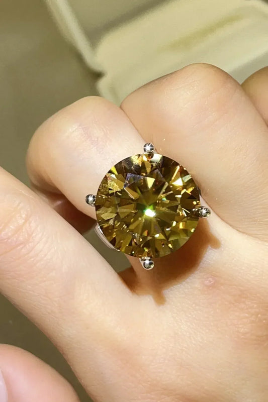 Ring Giulia - 20-Carat Moissanite Sterling Silver Sparkle Women's Ring Velanci