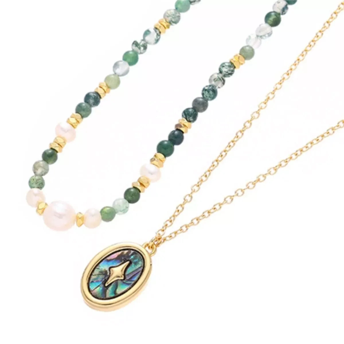 Freshwater Pearl Necklace Set Necklace - 18K Gold Plated Velanci