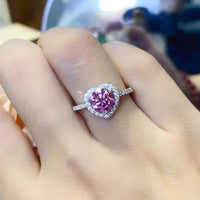 1 Carat Moissanite Heart Ring Giulia - SterlingSilver Shine Women's Ring Velanci