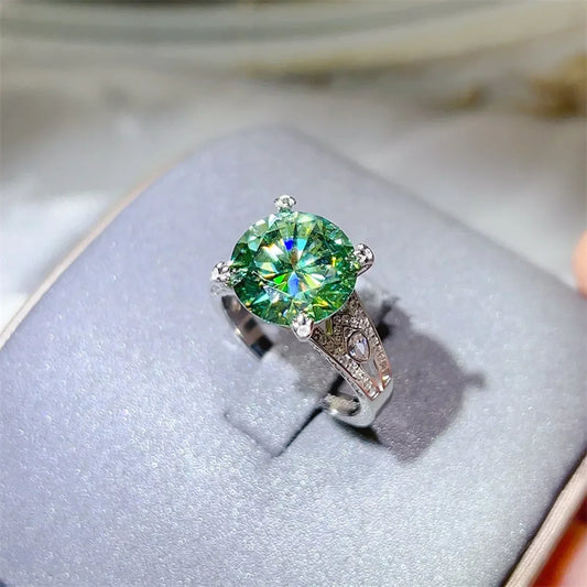 Sterling Moissanite Ring Giovanna - 5 Carat Starglow Women's Ring Velanci