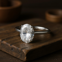 Cubic Zirconia Ring Giulia - Womens Ring, 8x10mm Stone Velanci
