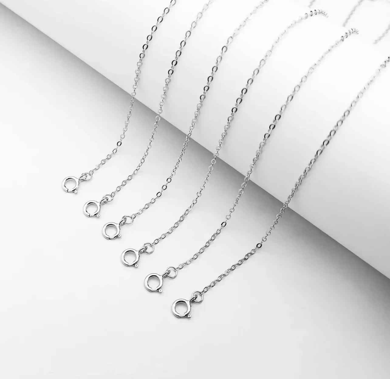 Sterling Silver Chain Francesca - Adjustable 16.5-18.5cm, Rhodium-Plated 925 Silver Velanci